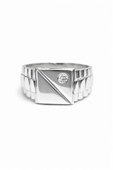 Anello Idee Preziose dal 1987 Uomo in Oro bianco Zircone IP.AK18B/107 - IP.AK18B/107